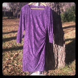 Tahari Purple size 8 Lace Dress